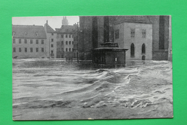 AK Nürnberg / 5. Februar 1909 / Obstmarkt / Hochwasser Katastrophe
